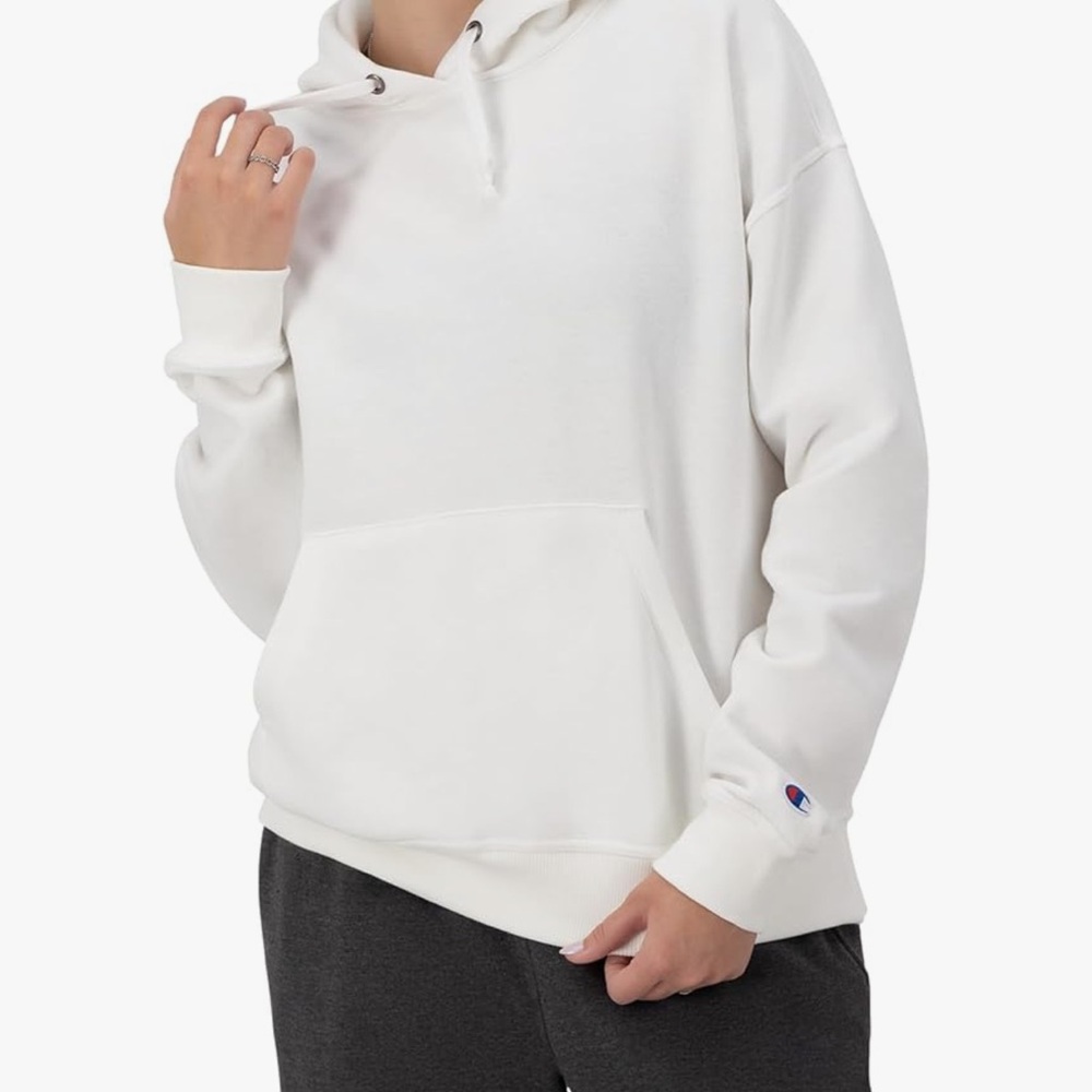 Champion Unisex White Hoodie